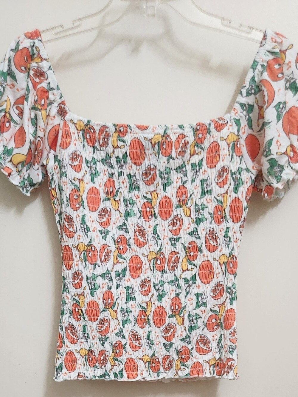 **NEW** Disney World Parks Florida Orange Bird Stretch Off Shoulder Top Blouse